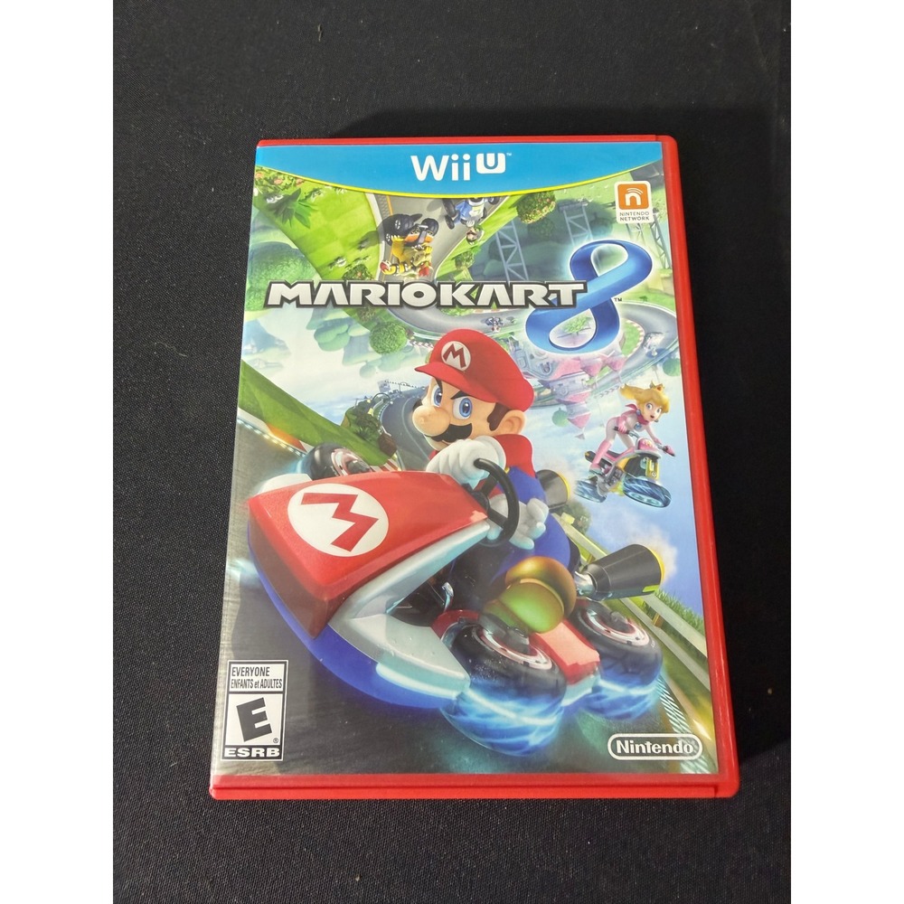 Nintendo Mario Kart 8 Wii U Standard Edition Red Case Excellent Racing Game